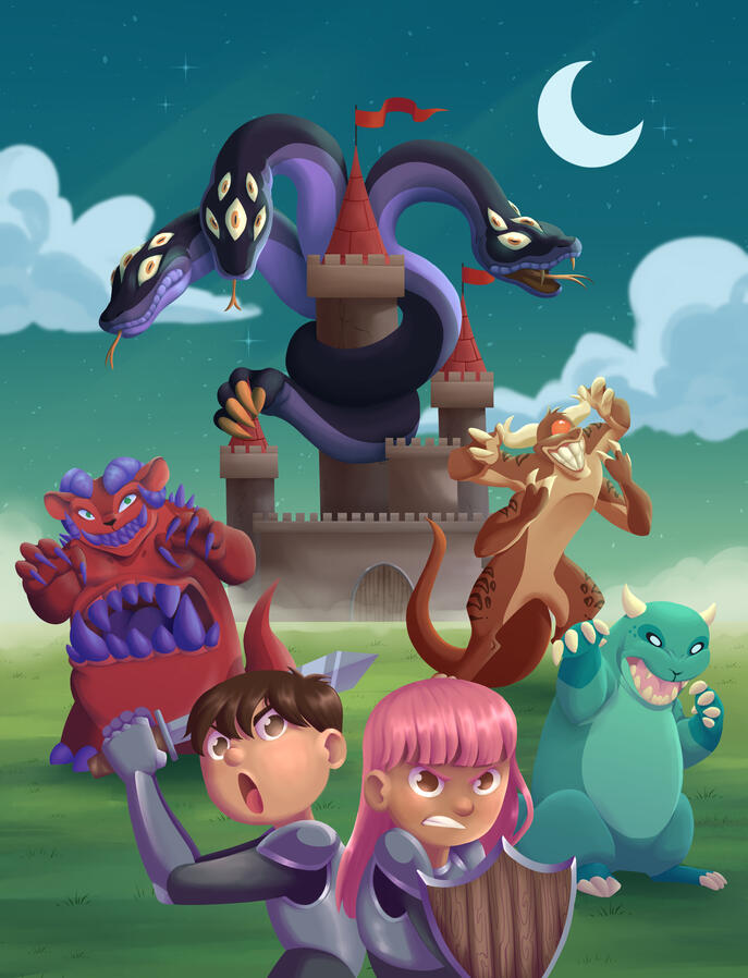 Children's book style illustration